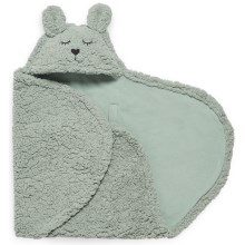 Jollein - Cobertor para envolver fleece Bunny 100x105 cm Ash Green