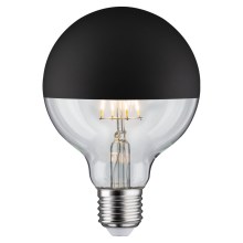 Lâmpada LED regulável com uma tampa esférica espelhada GLOBE G95 E27/6,5W/230V 2700K preto - Paulmann 28676