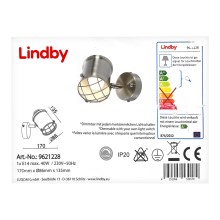 Lindby - Iluminação de parede LED com regulação EBBI 1xE14/5W/230V