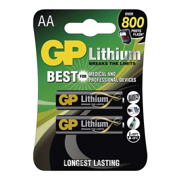 2 pçs Célula de lítio AA GP LITHIUM 1,5V