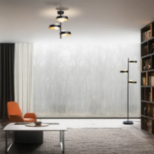 Luz negra, um elemento de design de um apartamento moderno