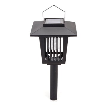 Aigostar - Candeeiro solar LED com uma armadilha para insetos LED/0,03W/1,2V 55,2cm preto 6500K IP44