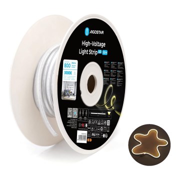 Aigostar - Fita LED 50m LED/400W/230V 3000K IP65