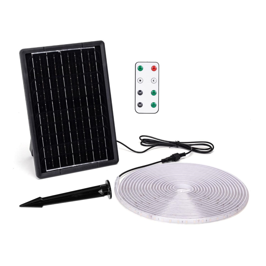 Aigostar - Fita solar LED regulável LED/10W/3,2V 10 m 2700K IP65 + comando