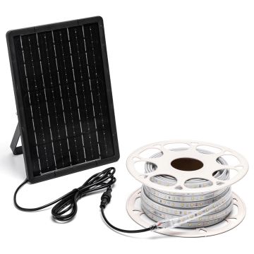 Aigostar - Fita solar LED regulável LED/10W/3,2V 10 m 2700K IP65 + comando