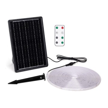 Aigostar - Fita solar LED regulável LED/10W/3,2V 10 m 6500K IP65 + comando