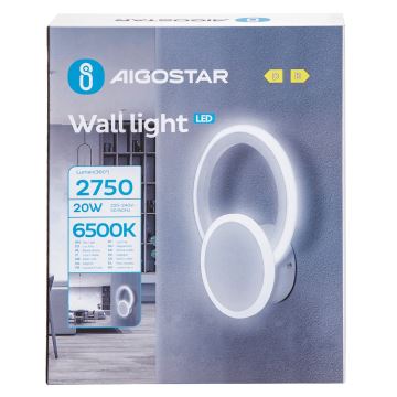 Aigostar - Iluminação de parede LED LED/20W/230V 6500K branco