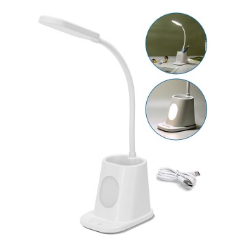 Aigostar - LED Candeeiro de mesa recarregável com regulação LED/2,8W/5V 1800mAh 3000/5000K branco