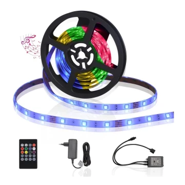 Aigostar - Tira exterior LED RGB com regulação 3m LED/24W/12/230V IP65 + controlo remoto