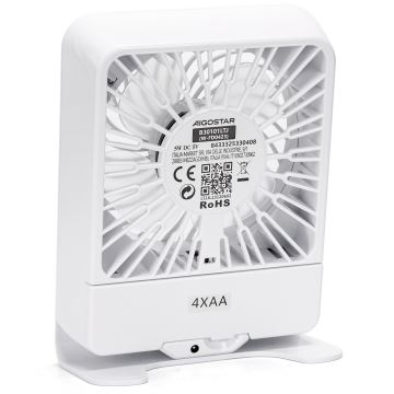 Aigostar - Ventoinha de mesa 5W/5V branco