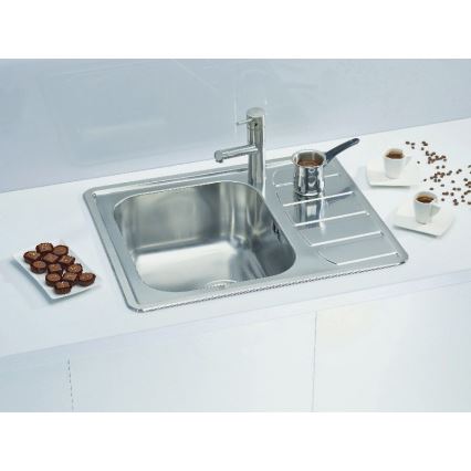 ALVEUS 1100215 - Lava-loiça de cozinha ZOOM 61,5x50 cm satin, para montagem superior