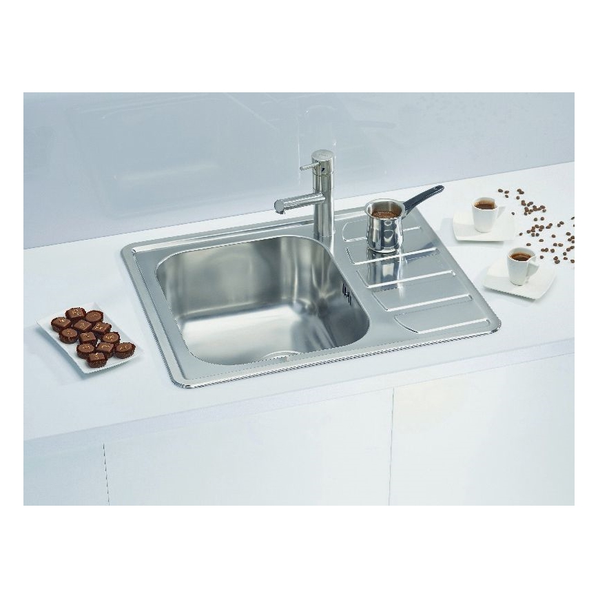 ALVEUS 1100215 - Lava-loiça de cozinha ZOOM 61,5x50 cm satin, para montagem superior