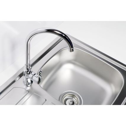 ALVEUS 1100215 - Lava-loiça de cozinha ZOOM 61,5x50 cm satin, para montagem superior