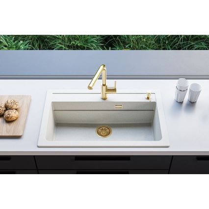 ALVEUS 1140443 - Lava-loiça de cozinha ATROX 79x50 cm granito/branco