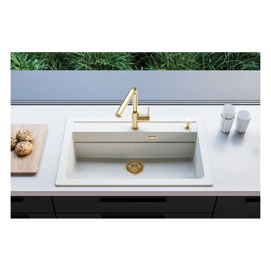 ALVEUS 1140443 - Lava-loiça de cozinha ATROX 79x50 cm granito/branco