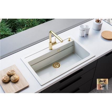ALVEUS 1140443 - Lava-loiça de cozinha ATROX 79x50 cm granito/branco