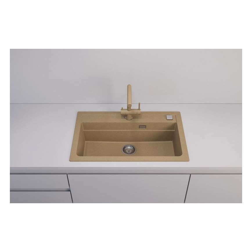 ALVEUS 1140445 - Lava-loiça de cozinha ATROX 79x50 cm granito/bege