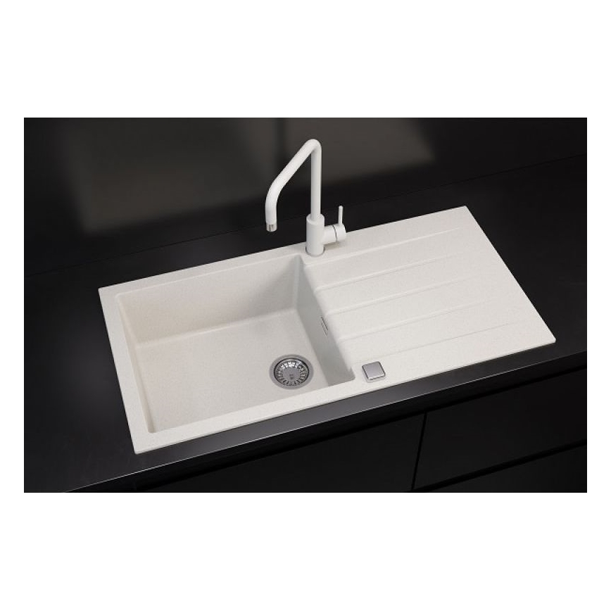 ALVEUS 1140594 - Lava-loiça de cozinha CADIT 100x50 cm granito/branco