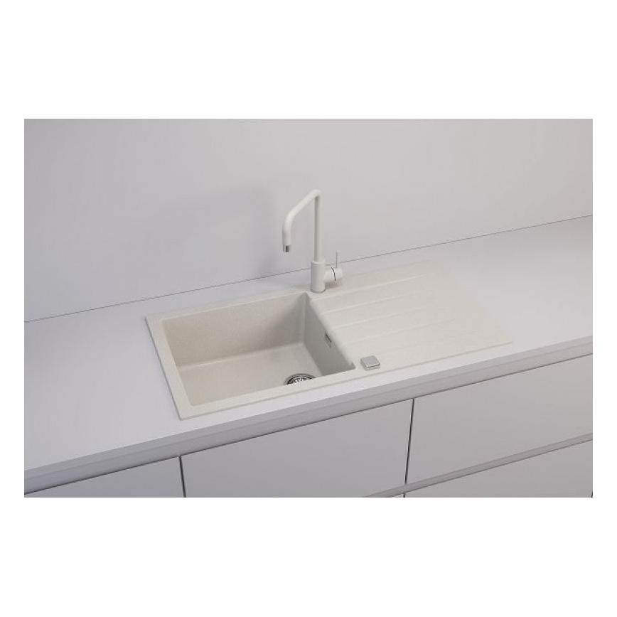 ALVEUS 1140594 - Lava-loiça de cozinha CADIT 100x50 cm granito/branco