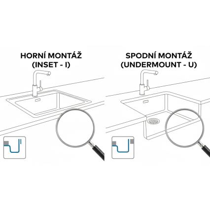 ALVEUS 1150054 - Cuba de cozinha OMNI 55x45 cm granito/bege