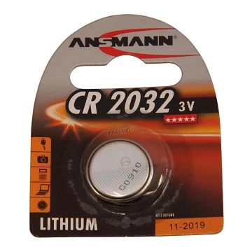 Ansmann 04674 CR 2032 - Pilha de célula de botão de lítio 3V
