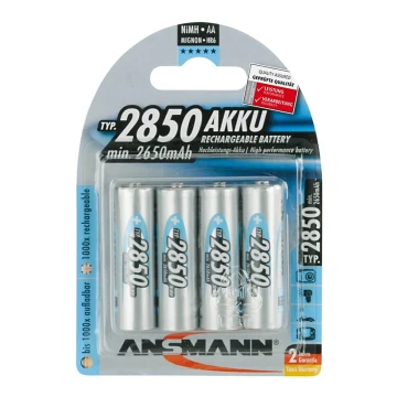 Ansmann 07522 Mignon AA - 4pcs pilhas recarregáveis NiMH/1.2V/2850mAh