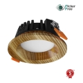 APLED - Foco de encastrar LED RONDO WOODLINE LED/3W/230V 4000K diâmetro 9 cm cinza madeira maciça