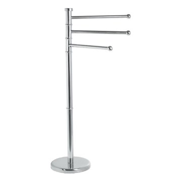 Aqualine - Suporte com cabide para toalhas SAMBA 85,5 cm aço inoxidável/cromado brilhante