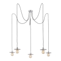 Argon 2079 - Candelabro suspenso CORSO 5xE27/15W/230V cromado brilhante