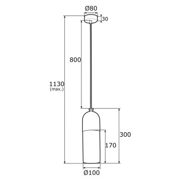 Argon 4212 - Candelabro suspenso BURGOS 1xE27/15W/230V latão