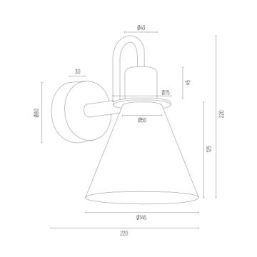 Argon 4709 - Iluminação de parede BEVERLY 1xE27/15W/230V preto/cromado brilhante