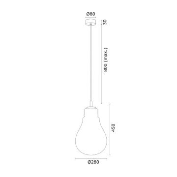 Argon 4879 - Candelabro suspenso JESSE 1xE27/15W/230V dourada/branco