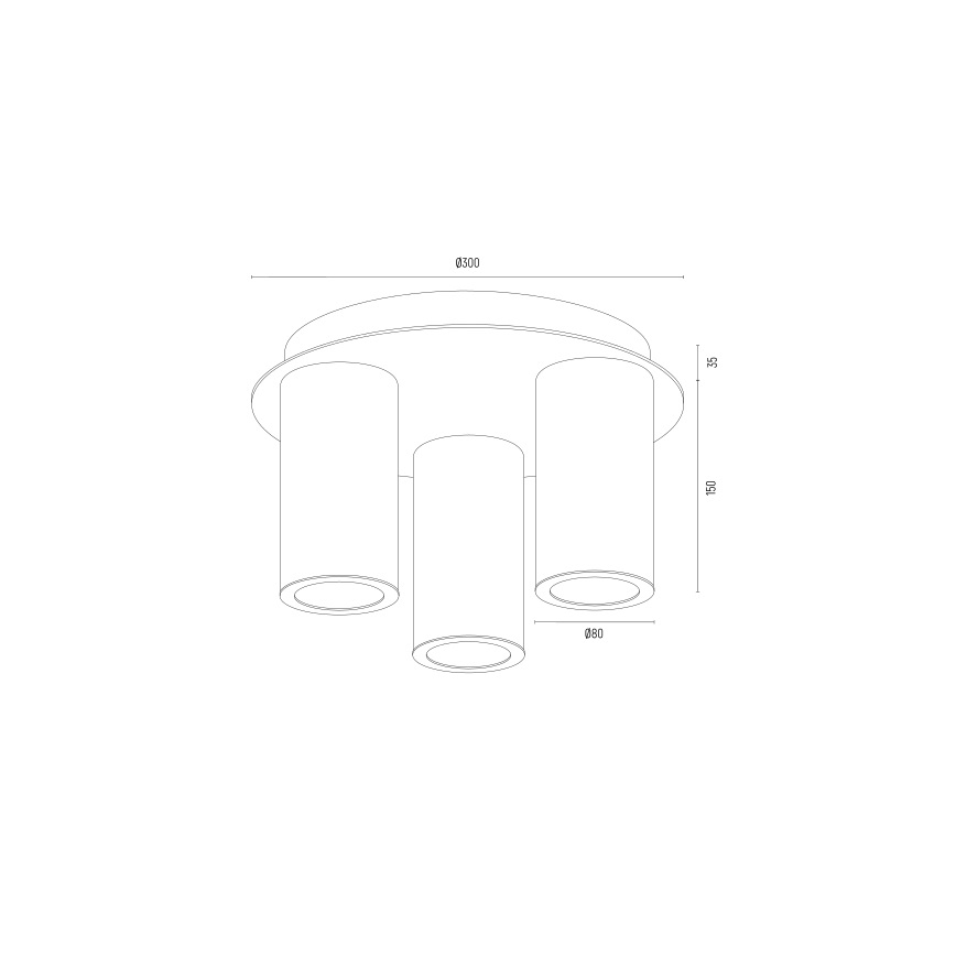 Argon 6304 - Iluminação de teto HAMPTON 3xE14/7W/230V dourado