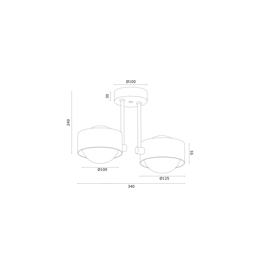 Argon 7215 - Candeeiro suspenso para casa de banho MASSIMO PLUS 2xG9/6W/230V IP44 dourado