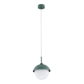 Argon 8297 - Candelabro suspenso CAPPELLO 1xE27/15W/230V verde