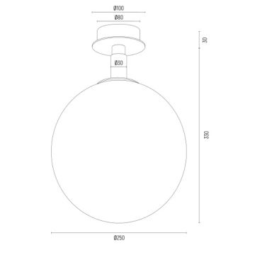 Argon 8505 - Iluminação de teto PALOMA 1xE27/15W/230V dourado/branco