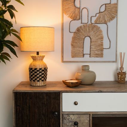 Atmosphera - Candeeiro de mesa MENA 1xE27/40W/230V Jacinto-de-água