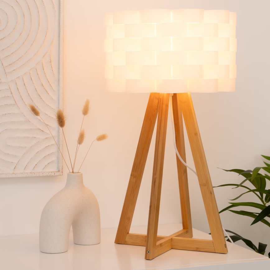 Atmosphera - Candeeiro de mesa MOKI 1xE14/40W/230V bambu