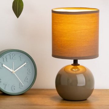 Atmosphera - Candeeiro de mesa TIMÉO 1xE14/60W/230V taupe