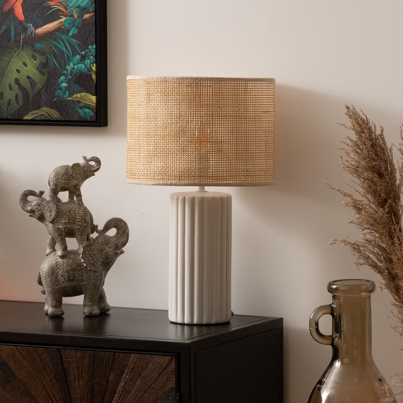 Atmosphera - Candeeiro de mesa TYLIA 1xE14/60W/230V vime