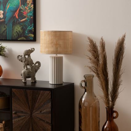 Atmosphera - Candeeiro de mesa TYLIA 1xE14/60W/230V vime