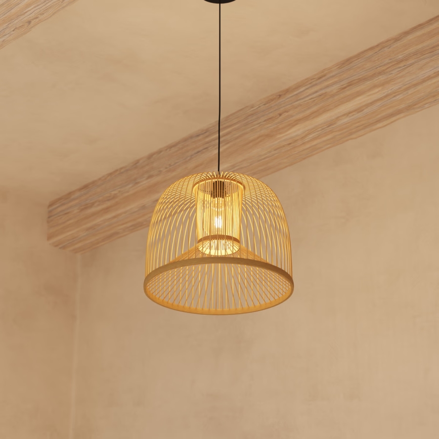 Atmosphera - Candeeiro suspenso AMY 1xE27/40W/230V bambu