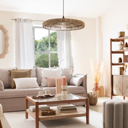 Atmosphera - Candeeiro suspenso BELLAMY 1xE27/40W/230V juta