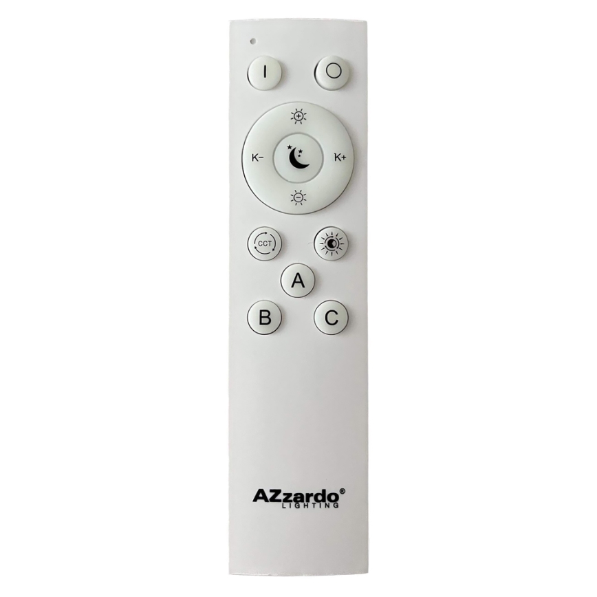 Azzardo AZ4991 - Iluminação de teto LED com regulação SANTANA LED/50W/230V preto + controlo remoto