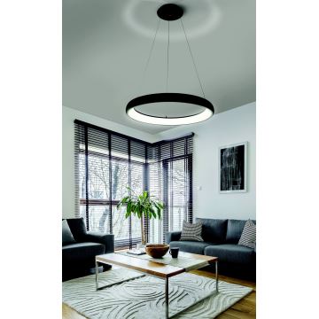 Azzardo AZ5060 - Candelabro suspenso LED com regulação ANTONIO LED/32W/230V preto + controlo remoto