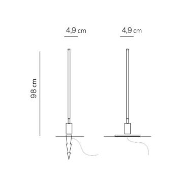 Azzardo AZ5338 - Candeeiro exterior LED FREDO LED/12W/230V IP54 98 cm