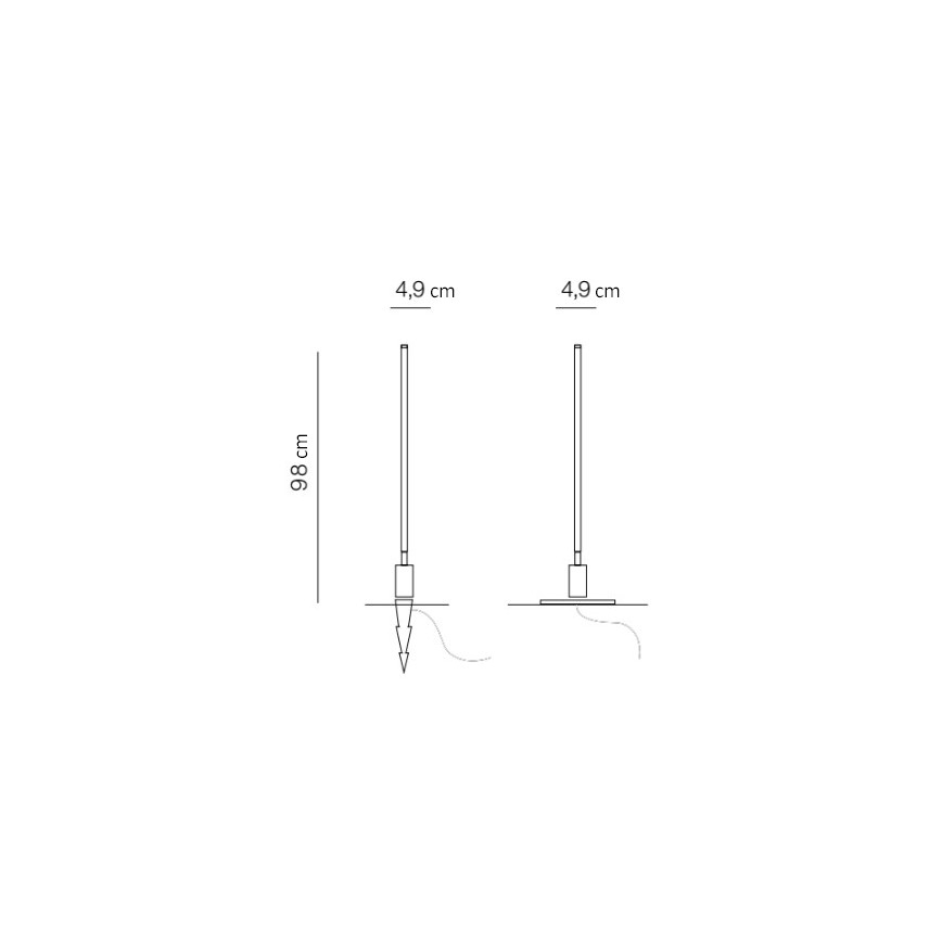 Azzardo AZ5338 - Candeeiro exterior LED FREDO LED/12W/230V IP54 98 cm