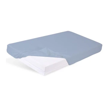 BABYMATEX - Lençol de proteção de cama com uma banda elástica BAMBOO 60x120 cm azul
