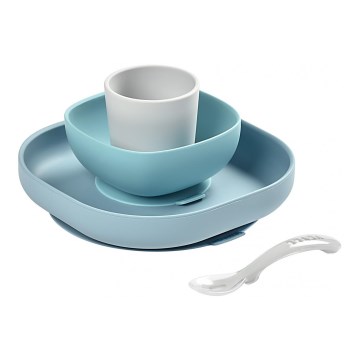 Beaba - Conjunto de refeição infantil Jungle 4 peças