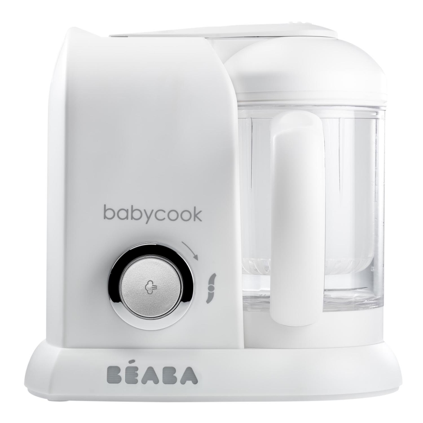 Beaba - Panela de cozer a vapor com varinha mágica BABYCOOK branco